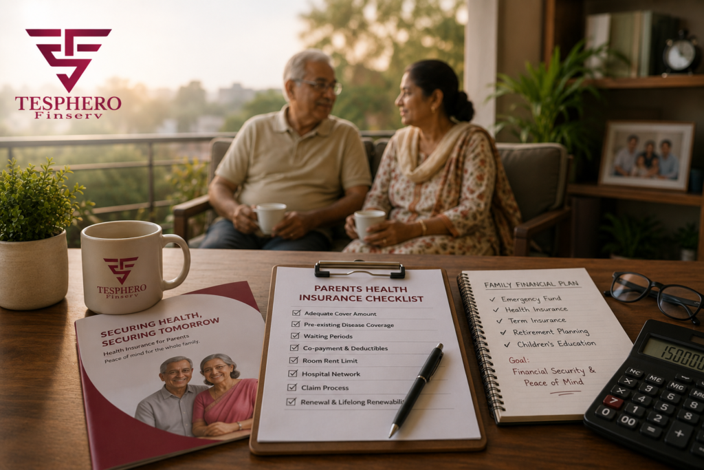 Long-term health and financial planning for elderly parents in an Indian family.